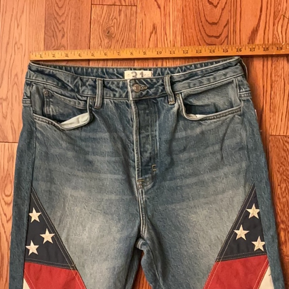 We The Free Patriotic Flare Jeans - Red, White, and Blue - Picture 6 of 7